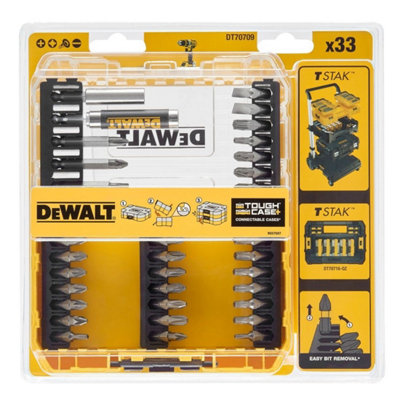 Dewalt DT70709 33 Piece Impact Screwdriver Bit Set + Tough Case Fits ...