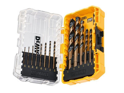 Dewalt DT70727 14 Pc Black Gold HSS Speed Tip Drill Bits Tough Case TStak Caddy