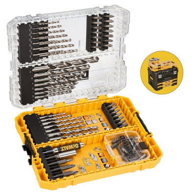 Dewalt DT70761 72 PC HSS-G Metal Masonry Drill Bit Set Medium Tough Case Tstak