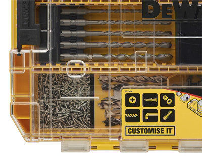 Dewalt DT70762 85PC Screwdriver Drill Bit Set HSS + Toughcase + Drill ...