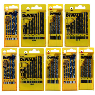 Dewalt DT71582 69 Piece Combination Drill Bits Set Masonry Wood Metal ...