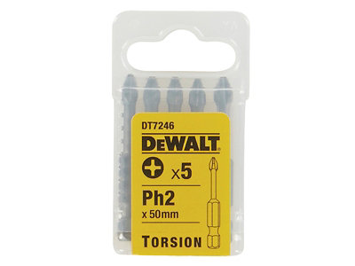 DEWALT DT7246-QZ DT7246 Torsion Bits PH2 x 50mm (Pack 5) DEWDT7246QZ