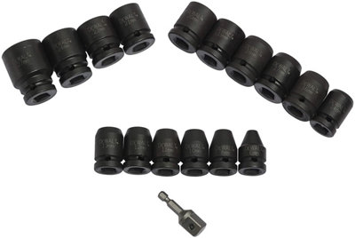 DeWalt DT7506 17 Piece Impact Rated Socket Set 1/2" Drive Black Finish 6 - 27mm - 7