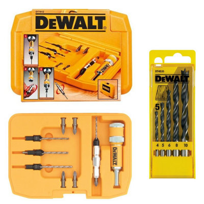 Dewalt DT7612 Flip Drive Drill Set Countersink Pilot Bit DT4535 Brad Bits DIY at B Q