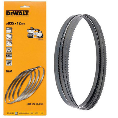 Dewalt DT8460 Bandsaw Blades 4 Pack - 835mm x 12mm x 14TPI Suits DCS371