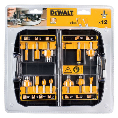 DeWalt DT90016-QZ 12 Piece 8mm Router Bit Set
