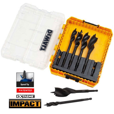 Dewalt DT90238 Tri Flute Impact Ready Auger Bit 6 Piece Set 150mm - Tough case