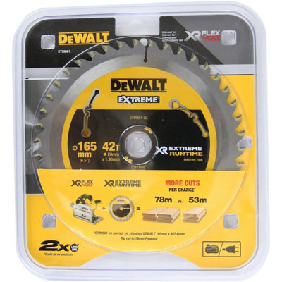 Dewalt plunge best sale saw blade 165mm