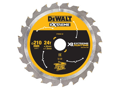 Dewalt DT99565 XR DCS7485 FlexVolt Table Saw Blade 210 x 30mm x 24 Tooth Xtreme