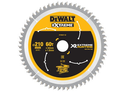Dewalt DT99567 XR DCS7485 FlexVolt Table Saw Blade 210 x 30mm x 60 Tooth Xtreme