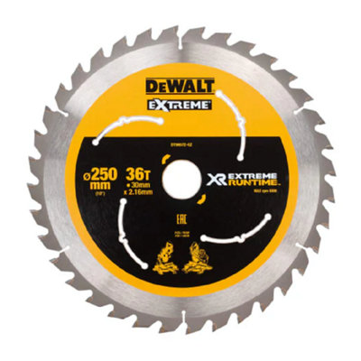 Dewalt DT99572 Flexvolt Extreme Runtime Mitre Saw Blade 250mm 36 Tooth DCD727