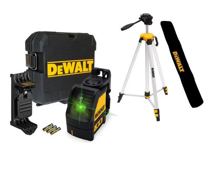 Dewalt DW088CG Green Cross Line Laser Level Self Levelling + Bracket Tripod +Bag