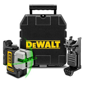 DeWalt DW089CG 3 Beam 3 Way Self Levelling Multi Line Green Laser IP54 + Bracket