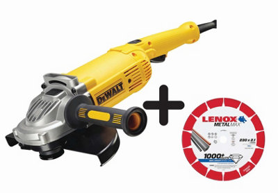 DEWALT DWE492K + M/MAX DISC 240v Angle grinder 9" (230mm)