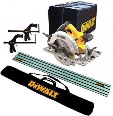 DeWalt DWE576K 110v Precision Circular Saw 190mm +1.5m Guide Rail + Bag + Clamps