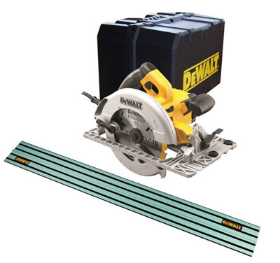 DeWalt DWE576K 240v Precision Circular Saw 190mm 1600w 1.5m Guide Rail DWS5022 DIY at B Q