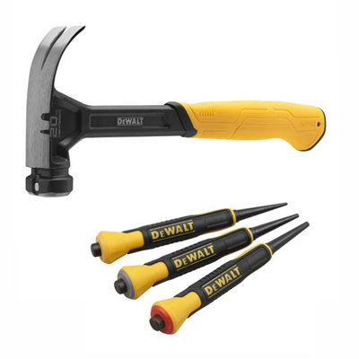 Dewalt DWHT51009-0 Claw Hammer 567g 20oz and Piece Nail Punch