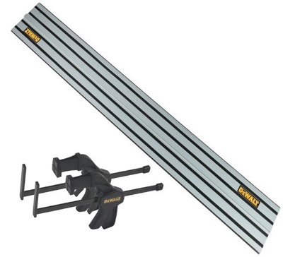 DeWalt DWS5022 1.5m Guide Rail for DWS520 Plunge Saws + Pair of Clamps DWS5026