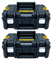 Dewalt DWST1-70703 TStak II Power Tool Storage Box 13.5L T-STAK Case - Twin Pack