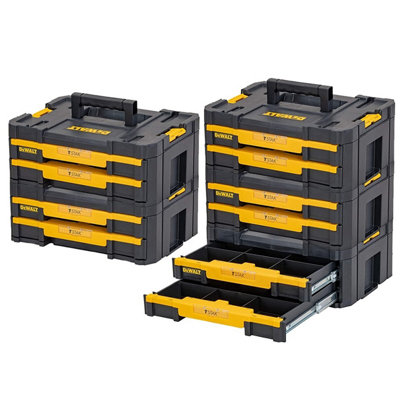 Dewalt DWST-70705 DWST-70706 TSTAK 2.0 Tool Box with Single or Double  Drawers Freely Stack Combine Compatible with TSTAK1.0