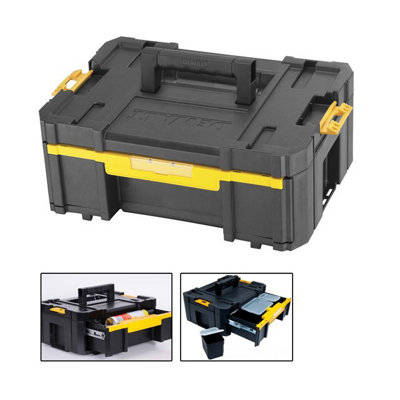 DeWALT TStak Tool Storage 2 drawers Plastic Tool Box, 314.2 x 440 x 314.2mm