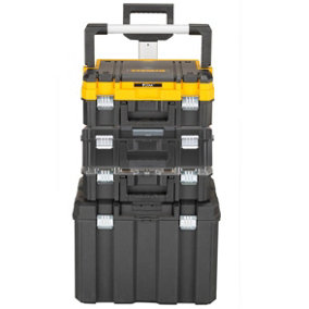 Dewalt DWST1-81049 TStak Tower Rolling Mobile Tool Storage Boxes - 4 Tstak Cases