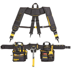 Dewalt DWST40603-1 Heavy Duty Tool Rig Toolbelt Drill Pouch + Brace Suspenders