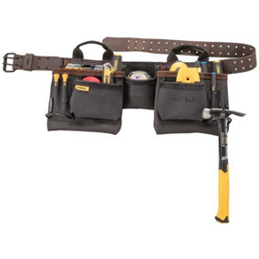 Dewalt DWST50112-1 Heavy Duty Leather Tool Apron Work Belt Storage Pro 11 Pocket