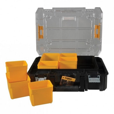 Dewalt DWST83411-1 TStak 2.0 Tower Rolling Mobile Tool Storage Boxes + Tote Tray