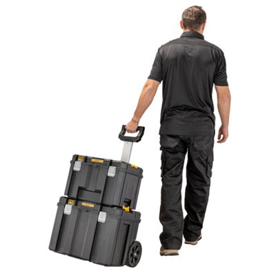 Dewalt DWST83411-1 TStak 2.0 Tower Rolling Mobile Tool Storage Boxes + Tote Tray