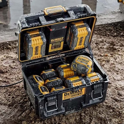 DeWalt DWST83470 Toughsystem 2.0 Battery Charger Box 18v XR + Half Width Toolbox
