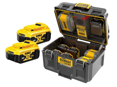 New Dewalt ToughSystem Charger with Dual Battery Ports, USB, Storage