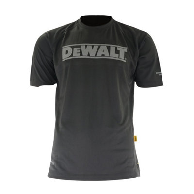 Dewalt EASTON T-Shirt Lightweight Performance TShirt Crew Neck Black Grey LARGE