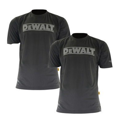 Dewalt EASTON T-Shirt Lightweight Performance TShirt Crew Neck Black Grey XL