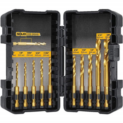 DeWalt Extreme DT50050 10 Piece Impact Ready Titanium Drill Bit Set DT50050-QZ