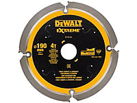 DEWALT - Extreme PCD Fibre Cement Saw Blade 190 x 30mm x 4T