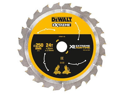 DEWALT - Extreme Runtime FlexVolt Mitre Saw Blade 250 x 30mm x 24T