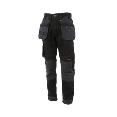 DeWalt Harrison Trade Work Trousers Black 32R DIY at B&Q
