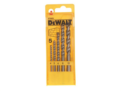 DEWALT Masonry Drill Set 5 Piece 4 10mm DIY at B Q