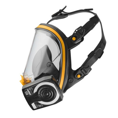 Dewalt P3 Full Face Dust Mask Respirator Large + Extra P3 Filters + Ear ...