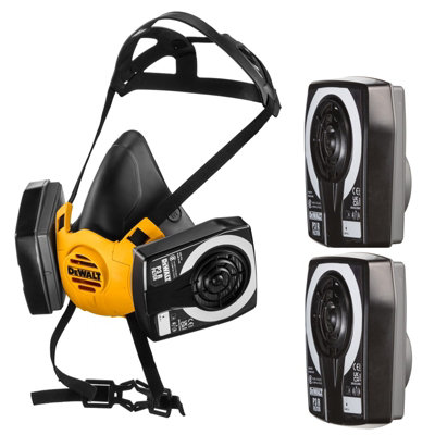 Dewalt P3 Half Mask Respirator Medium Face Dust Mask with Extra P3 Filters