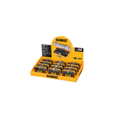 DEWALT Screwdriver Bit Set 32 Piece Merchandiser of 12