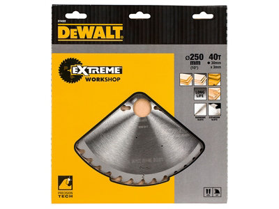 DEWALT - Series 60 Circular Saw Blade 250 x 30mm x 40T