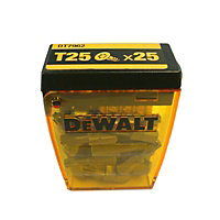 DeWalt T25 Screw Bits (Pack Of 25) Grey (2.5cm)