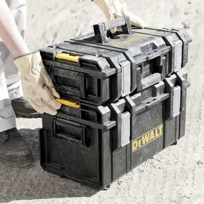 Dewalt Tough System DS300 Stackable Case Tool Box + 1/2 Width Deep Organiser