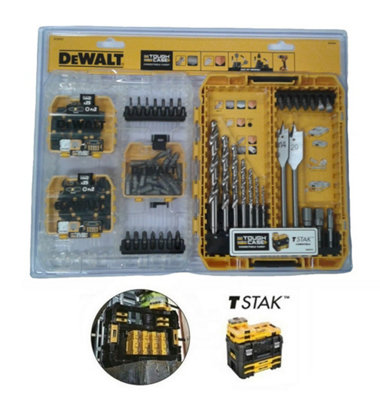 Dewalt Toughcase Extreme Torsion 105 Pc Drill & Bit Set Medium Tough Case TSTAK