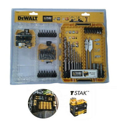 Dewalt Toughcase Extreme Torsion 80 Pc Drill Bit Set Medium Tough Case TSTAK DIY at B Q