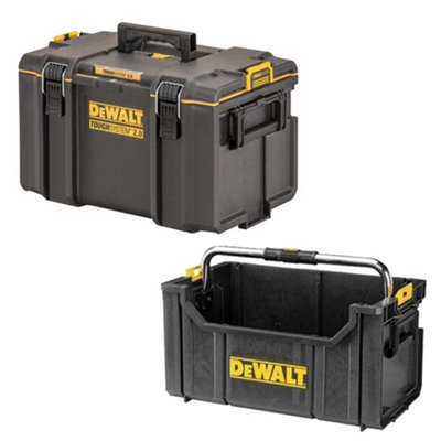 Dewalt Toughsystem 2.0 DS280 Tote Tool Box + DS400 Stackable Organiser ...