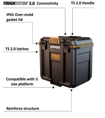 Dewalt Toughsystem 2 4PC Rolling Mobile Tool Storage Box Trolley DS400 + DS166
