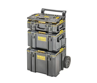 Dewalt Toughsystem 2 Rolling Tool Storage Box Trolley +Tstak Adaptor + Open Tote